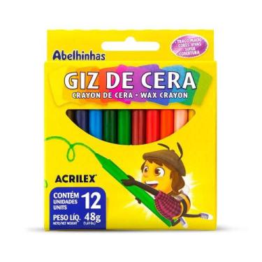 Imagem de Giz De Cera 12 Unidades Acrilex