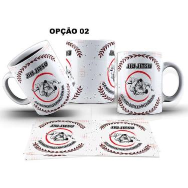 Imagem de Caneca 325ml Jiu-Jitsu Brasileiro Artes Maciais Luta - LARANJA E MIMOS