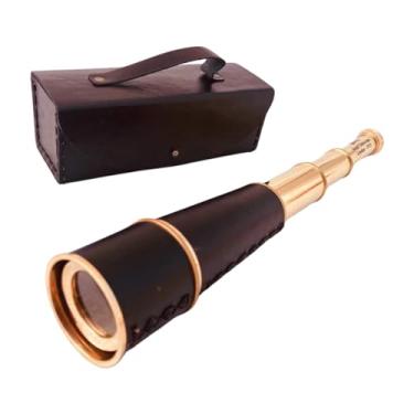 Imagem de Telescópio Spyglass pirata para crianças e adultos de 40,64 cm | Réplica do Navio Spyglass Vintage Capitão 1935 Série de Adereço Infelizmente Evento Spyglass Zoom de ampliação óptica de 20x