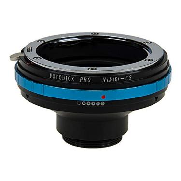 Imagem de Adaptador de montagem de lente Fotodiox Pro - Compatível com lentes Nikon F Mount tipo G D/SLR para montagem CS (montagem com parafuso de 1") Corpo de câmera Cine e CCTV com seletor de controle de abertura integrado