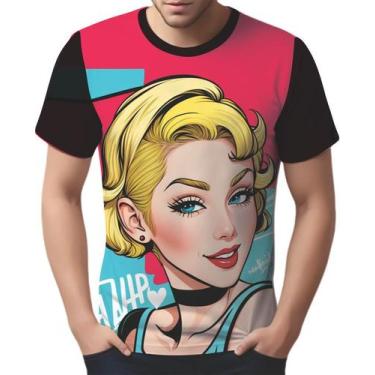 Imagem de Camisa Camiseta Tshirt Estampa Mu.lher Loira Pop Art Moda 6 - Enjoy Sh