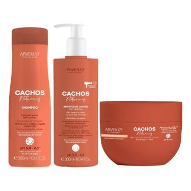 Imagem de Kit Arvensis Cachos Shampoo Ativador Ondulados Geleia Suave