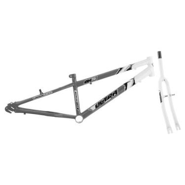 Imagem de Quadro Aro 26 Ultra Bikes em Aço Carbono Bicolor com Garfo Rebaixado, 