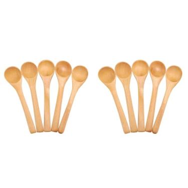Imagem de 60pcs Mini Colher de Madeira, Ferramentas de Condimento de Cozinha Com Cabo Antiderrapante Leve