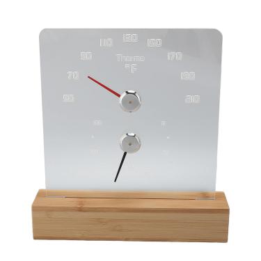 Imagem de Higrômetro de Termômetro de Sauna, Higrômetro de Sauna de Madeira Autônomo 2 Em 1 para Montagem Em Parede Termômetro e Higrômetro de Sauna, Acessórios de Sauna, Equipamento de