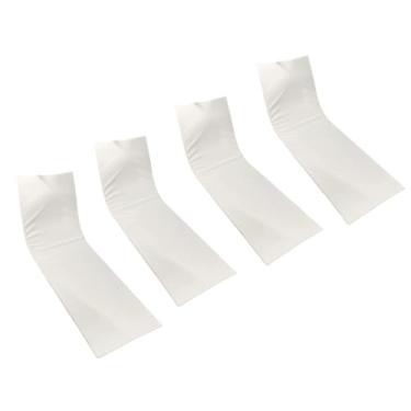 Imagem de Colchonete Almofada Espreguiçadeira De Piscina Liso Branco Impermeável 4 unidades