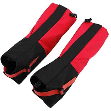 Imagem de Polainas de Perna, Acessórios de Caminhada Com Polainas de Neve de Nylon de Alto Desempenho para Homens para Caminhadas (Vermelho)