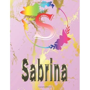 Imagem de Sabrina: Personalized Name Sketchbook.Monogram Initial Letter S Journal. Sabrina Cute Sketchbook on Pink Marble Cover, Blank Paper 8.5 x 11,Great ... Sketching, Crayon Coloring and colored pencil