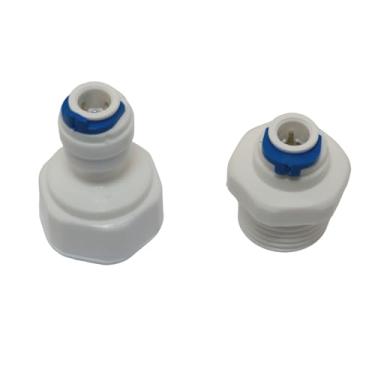 Imagem de PZRT Peças de purificador de água, dentes fêmeas e machos de 1/2 polegada para mangueira de acoplamento rápido reto de 1/10.2 cm, conector de torneira para lavanderia, jardinagem, geladeira, máquina