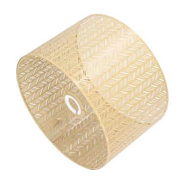 Imagem de Tambor Abajur Oco Em Formato de Folha, Abajur Decorativo de Metal para Mesa, Parede, Teto (Ouro)