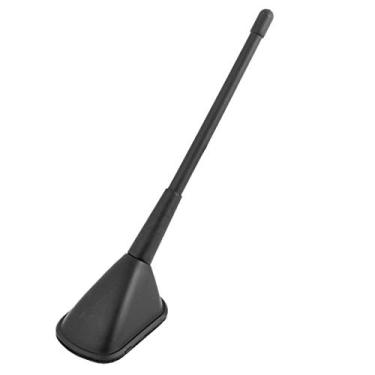 Imagem de Antena de carro decorativa universal AUTUTUT Antena de plástico preto adesivo para carro veículo teto estanho