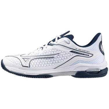 Imagem de Mizuno Tênis masculino Wave Exceed Tour 6 Cc, Branco/azul vestido, 43