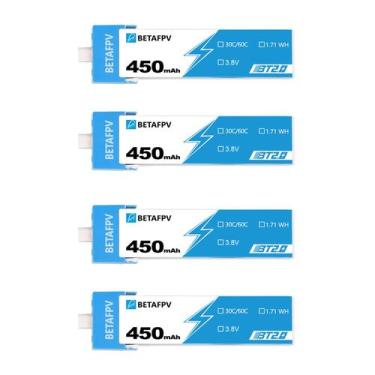 Imagem de Bateria Lipo BETAFPV 450mAh 3,8V 30C 1S com Conector BT2.0