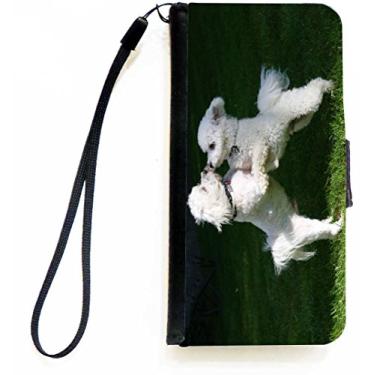 Imagem de Rikki Knight Bichon Frize Dogs Capa carteira flip com aba magnética para Apple iPhone 5c