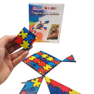 Imagem de Tangram Jogo Educativo Divertido Para Autistas - Coleção TEA & AMOR