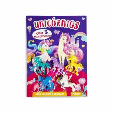 Imagem de Unicórnios - Colorir e Brincar com 5 Miniaturas