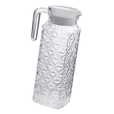 Imagem de Jarra de acrílico homozy com tampa e bico e alça [Chaleira de diamante de 94 ml] Ótimo para suco caseiro e chá gelado ou para garrafas de leite acrílico
