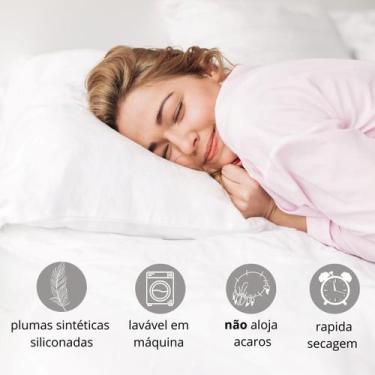 Imagem de Travesseiro Super Conforto Macio Percal 180 Fios 70cm X 50cm - Love Ba