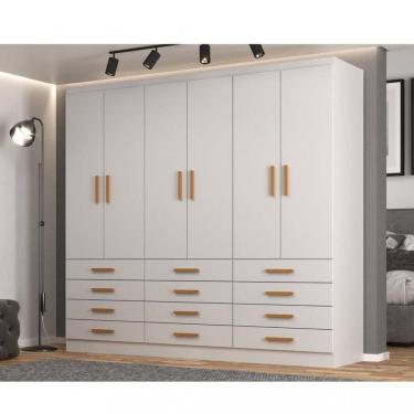 Imagem de Guarda Roupa Casal 6 Portas 12 Gavetas New MÃ´naco Evidencia