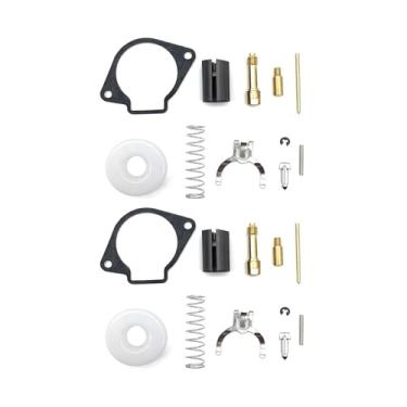 Imagem de Kit de reparo de reconstrução de carburador, válvula de agulha flutuante, jato lento principal para mini moto de 2 tempos 43CC 47CC 49CC (2 conjuntos)