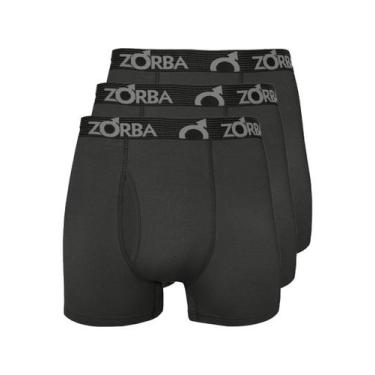 Imagem de Kit com 3 Cuecas Boxer com Abertura Zorba 848, Cinza, G
