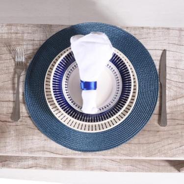 Imagem de Jogos Americano De Mesa Requinte Redondo Kit Com 12 Unidades Palha - T