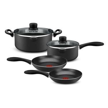 Imagem de Conjunto De Panelas 4 Peças Duetto Preto Antiaderente Rochedo