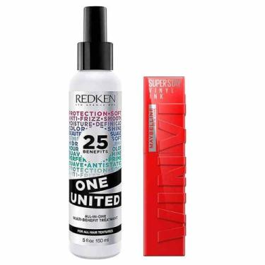 Imagem de Redken e Maybelline Kit - Spray de Tratamento One United + Batom Líqui