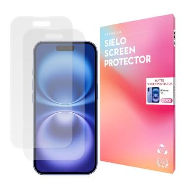Imagem de SIELO [Pacote com 2 protetores de tela foscos para iPhone, antirreflexo, anti-arranhões, anti-impressões digitais, suave como seda, sensação de papel, proteção para os olhos [iPhone 16]