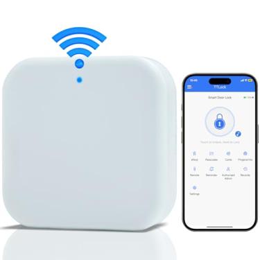 Imagem de Smart Lock G2 Gateway WiFi, fechadura de porta de entrada sem chave e aplicativo de bloqueio TT, controle remoto por Bluetooth, emparelhado com fechadura de porta inteligente, hub inteligente