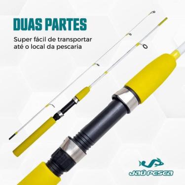 Imagem de Vara Molinete JP CALLISTO 10-20 lbs 2 Partes Jaú Pesca, Branco, Amarel