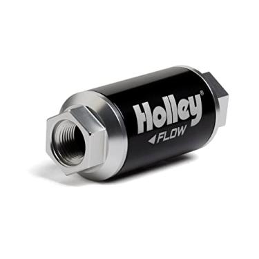 Imagem de Holley Filtro de combustível com acabamento em tarugo preto 162-551