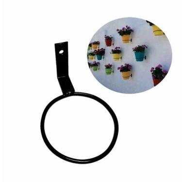 Imagem de Suporte Ferro Pendurar Vaso De Planta Parede Gancho 9cm 3pc - Suporte 