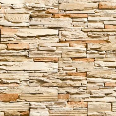 Imagem de Papel De Parede 3m Canjinhas Efeito 3d Pedras Autocolante