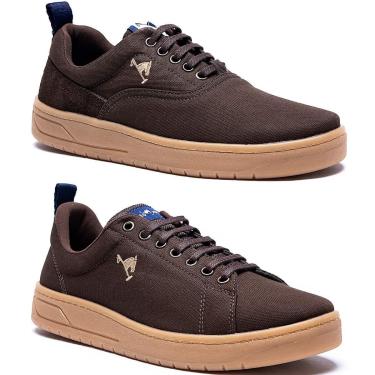 Imagem de Kit 2 Pares Tênis Casual Masculino Polo Joy em Lona Cadarço-Masculino