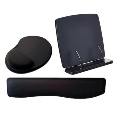 Imagem de Combo Suporte Para Leitura/Mouse Pad e Apoio Para Teclado (preto liso)