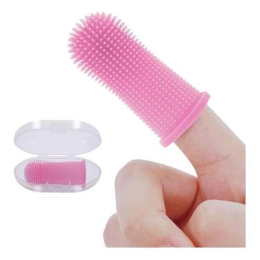 Imagem de Escova De Dente 360 Pet Silicone Cuidado Bucal Com Estojo - Alwy