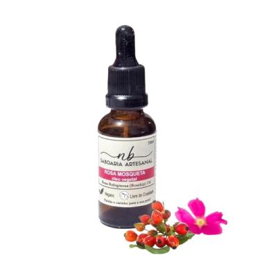 Imagem de Óleo Vegetal 100% Puro de Rosa Mosqueta Clareador de Manchas Acnes Espinhas e Antiestrias