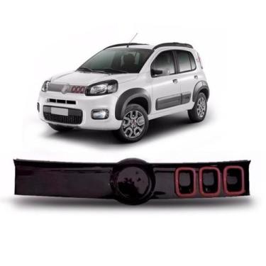 Imagem de Grade Radiador Uno 2015 A 2018 Sport Preto Brilhante Moldura - SP ACES