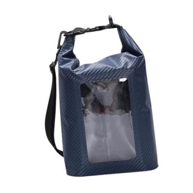 Imagem de Colaxi Capa de telefone à prova d'água bolsa seca 5l mantém a engrenagem seca saco ao ar livre rolo de bolsa à prova d'água para trekking drifting vela, Azul Escuro