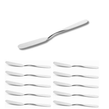 Imagem de Espatula para Manteiga Geleia 10 Peças Aço Inox 15cm Restaurante Buffe