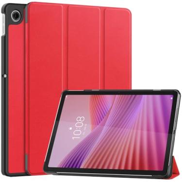 Imagem de Kepuch Custer Capas para Lenovo Tab 10.1 TB311 2025 / Tab K10 2nd / K10C TB311FU,Couro-PU Bolsas Estojos - Vermelho