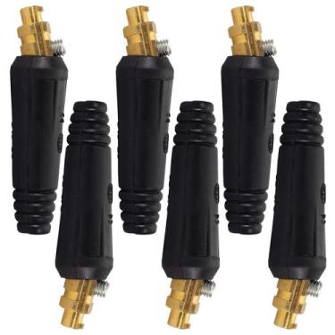 Imagem de Kit 6 Conectores de Solda 9mm Macho para Cabo 10-25mm - Omega