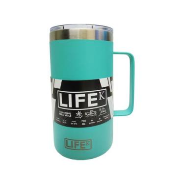 Imagem de Caneca Térmica Verde 710ml Inox P/ Vinho Cerveja Café Sucos - Abrolhos