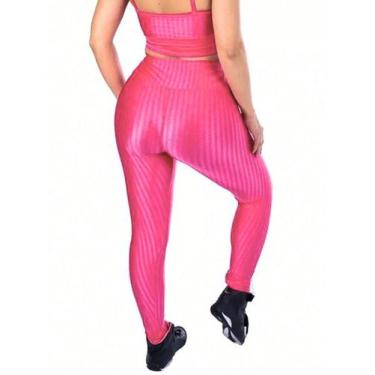 Imagem de A-Lows A&L Calça Leggin Cirre 3D feminino Fitnes, academia, Pink, M