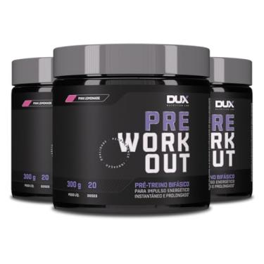 Imagem de Kit 3 Pré Treino Dux Pre Workout Pink Lemonade 300g