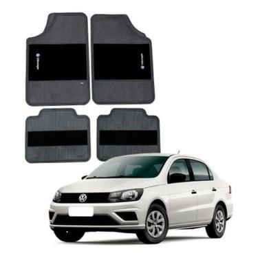 Imagem de Jogo Tapete Automotivo Logo Bordado Volkswagen Voyage Volks - OESTESOM