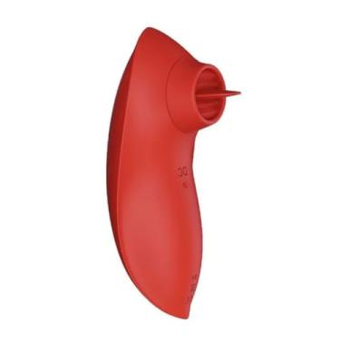 Imagem de Vibrador Com Língua Estimuladora 12 Modos De Vibração Prazer Realista Orgasmo Intenso [VERMELHO]