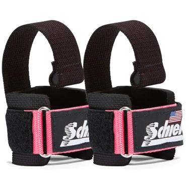 Imagem de Schiek Sports modelo 1000-DLS Deluxe Dowel Lifting Straps, rosa, One Size