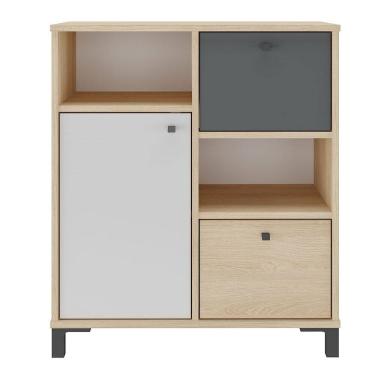 Imagem de Balcão para Escritório 2 Gavetas 1 Porta e 2 Nichos Erick